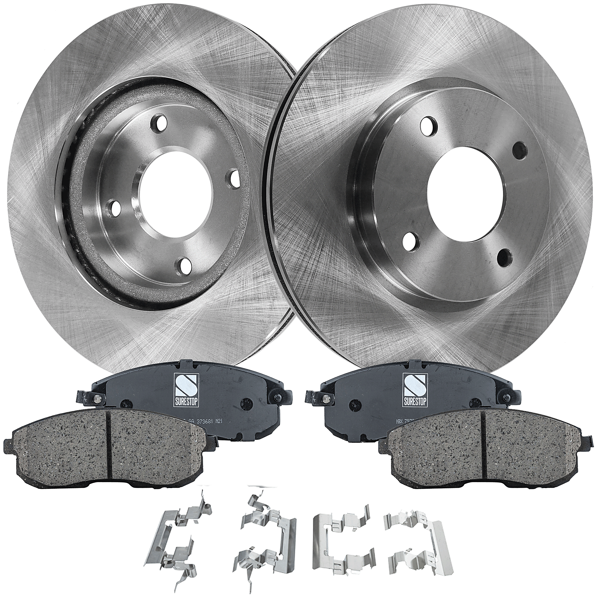 2008 Fits Nissan Versa w/o ABS OE Replacement Rotors w/Ceramic Pads F