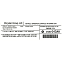 Mopar Emission Label