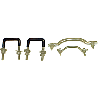11104.02 Polished, Stainless Steel, Windshield Tie Down Kit, Direct Fit