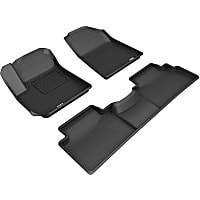 L1KA05001509 KAGU All-Weather Custom Fit Series Black Floor Mats, Front and Second Row
