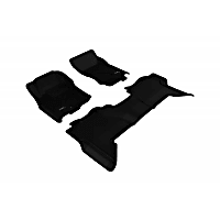 L1NS07301509 KAGU All-Weather Custom Fit Series Black Floor Mats, Front and Second Row
