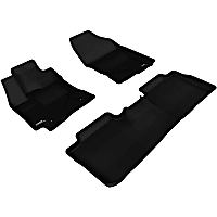 L1TY13701509 KAGU All-Weather Custom Fit Series Black Floor Mats, Front and Second Row
