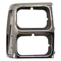 55008046 Passenger Side Headlight Bezel, Black and Chrome