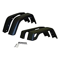 55254918K7 Front and Rear, Driver and Passenger Side Fender Flares, Black