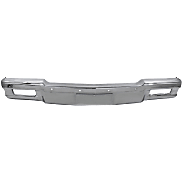 Front Bumper, Chrome, With License Plate Provision, Without Molding Holes, Without Mounting Brackets