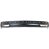 Front Bumper, Painted Black, With License Plate Provision, With Molding Holes, Without Mounting Brackets