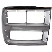 Passenger Side Headlight Door, Chrome and silver