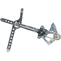82-131M Front, Driver Side New Series Manual Window Regulator, Hand-Crank Type