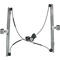 82-454A Front, Driver Side Power Window Regulator, Without Motor