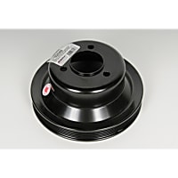 19245468 Crankshaft Pulley - Black, Steel, Direct Fit, Sold individually