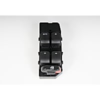 D1904E Front, Driver Side GM Original Equipment Series Window Switch Black
