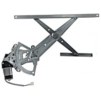 389444 Front, Driver Side OE Replacement Series Power Window Regulator, With Motor