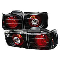 5004093 Driver and Passenger Side Halogen Tail Light, Without bulb(s), Clear Lens, Black Interior, Euro Series