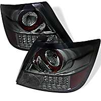 5007742 Driver and Passenger Side LED Tail Light, With bulb(s), Smoked Lens, Chrome Interior, Coupe, LED Series