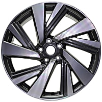 ALY62707U30N Aluminum Charcoal Wheel, 20 in. X 7.5 in., 5 x 4.5 in. Bolt Pattern