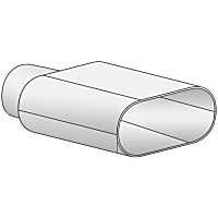 Exhaust Tip - OE, Aluminized Steel, OE, Direct Fit, Sold individually