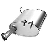 Driver Side Muffler, Sedan; Welded Assembly, Natural, 4 Cyl 2.4L