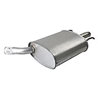 Driver Side Muffler, FWD; Welded Assembly, Natural, 6 Cyl 3.6L