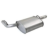 Driver Side Muffler, AWD; Welded Assembly, Natural, 6 Cyl 3.5L