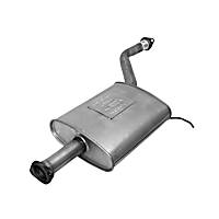 Driver or Passsenger Side Muffler, Welded Assembly; Front, Natural, 6 Cyl 3.5L