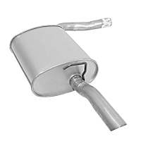 Driver Side Muffler, FWD; Welded Assembly, Natural, 6 Cyl 3.0L