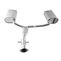Muffler, Welded Assembly; With Chrome Tip, Natural, 6 Cyl 2.5L