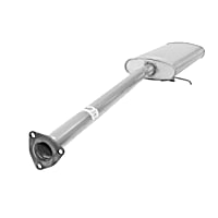 Driver or Passsenger Side Muffler, Welded Assembly; Front, Natural, 6 Cyl 3.5L