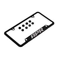 A1000010 License Plate Frame - Thick, Black w/ Hiders