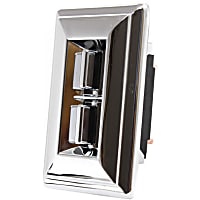 Front, Driver or Passenger Side Window Switch, Chrome, 2 Buttons