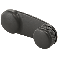 Front, Driver or Passenger Side Window Crank, Plastic, Textured Gray