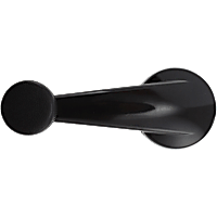 Front or Rear, Driver or Passenger Side Window Crank, Metal, Smooth Black