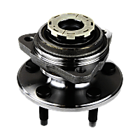 Front, Driver or Passenger Side Wheel Hub, with Bearing, 5 x 4.5 in. Bolt Pattern, Four Wheel Drive