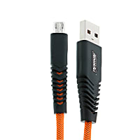 AAS8-0105-ORG 6ft. Tangle Free Micro USB Cable 