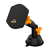 AWC8-1006-BLK 10W Wireless Charging Magnet Phone Mount with Suction Cup 2ft. Power Cable Included, Metal Disk Adhere to Back of Phone