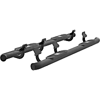 205003 3in Side Bars Series Nerf Bars Powdercoated Black, Covers Cab Length - Set of 2