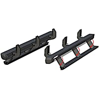 3047912 Running Boards, Powdercoated Textured Black, Aluminum, Crew Cab Pickup, 79 in., ActionTrac Series