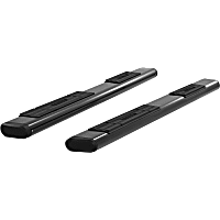 B2885 6in Side Bars Series Nerf Bars Powdercoated Black, Covers Cab Length - Set of 2