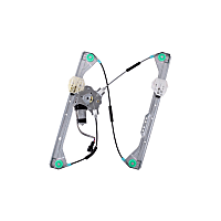 RPAGM-137 Sedan Front, Driver Side OE Replacement Series Power Window Regulator, With Motor