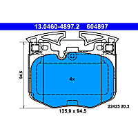 604897 Front Original Series Semi-Metallic Brake Pad Set