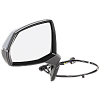 Driver Side Mirror, Power Adjust, Heated, Manual Folding, Paintable, In-housing Signal Light, No Memory, No Puddle Light, No Auto-Dimming, With Blind Spot Glass