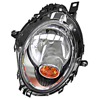 LUS5332 Headlight Assembly (Halogen) with Yellow Turn Signal - Replaces OE Number 63-12-2-751-869