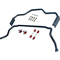 9984 Sway Bar Kit, Cold Formed Steel, Front 1 1/4 in. Rear 7/8 in., Non-adjustable, Powdercoated Silver