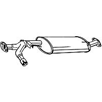 Center Muffler, Central, Natural, 8 Cyl 5.6L