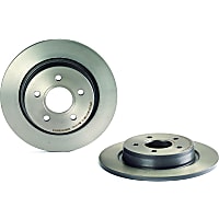 08.9975.11 Rear, Driver or Passenger Side Brake Disc, Plain Surface, Solid, 5 Lugs 280 mm Premium UV Coated Series