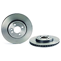 09.A761.11 Front, Driver or Passenger Side Brake Disc, Plain Surface, Vented, Premium UV Coated Series