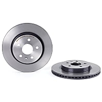 09.A972.11 Rear, Driver or Passenger Side Brake Disc, Plain Surface, Vented, Premium UV Coated Series