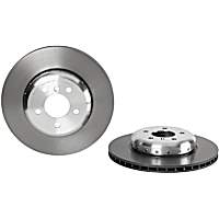 09.C401.13 Rear, Driver or Passenger Side Brake Disc, Plain Surface, Vented, 5 Lugs, 345 mm,, Premium UV Coated Series