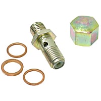Fuel Pump Check Valve With Cap Nut and Copper O-Rings - Replaces OE Number 1-587-010-003