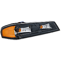 Passenger Side Corner Light, With bulb(s), Halogen, Black Interior