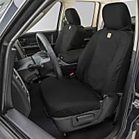 Front Row Seat Cover, With Bucket Seats; With Adjustable Headrests; Without Seat Airbags, Black, 1000 Denier Cordura Nylon Fabric, Rugged Tactical